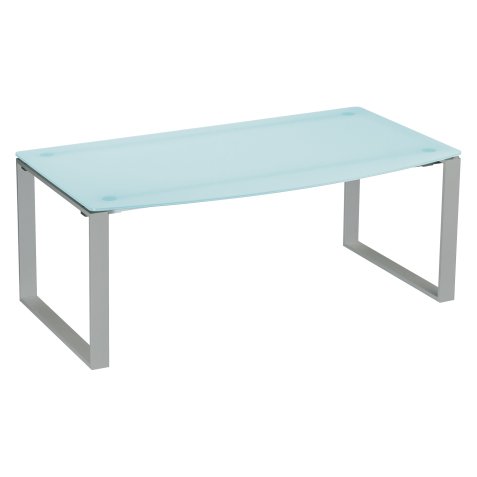 Manager Schreibtisch Kristal B 180 cm Aquamarin Gestell in Metall