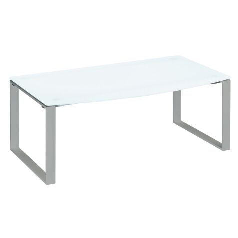 Manager Schreibtisch Kristal B 180 cm weiß Gestell in Metall