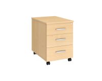 Drawer cabinet height 58 cm wood 3 drawers Arko beech