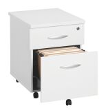 Drawer cabinet height 58 cm wood 2 drawers Arko white