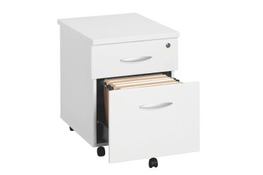 Drawer cabinet height 58 cm wood 2 drawers Arko white