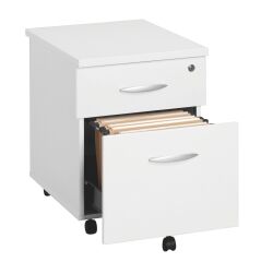 Ladeblok hoogte 58 cm hout 2 laden Arko wit