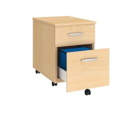 Drawer cabinet height 58 cm wood 2 drawers Arko beech