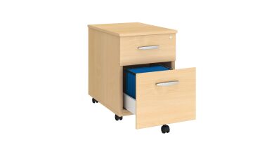 Drawer cabinet height 58 cm wood 2 drawers Arko beech