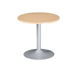 Mesa redonda 80 cm haya - pata columna aluminio Excellens