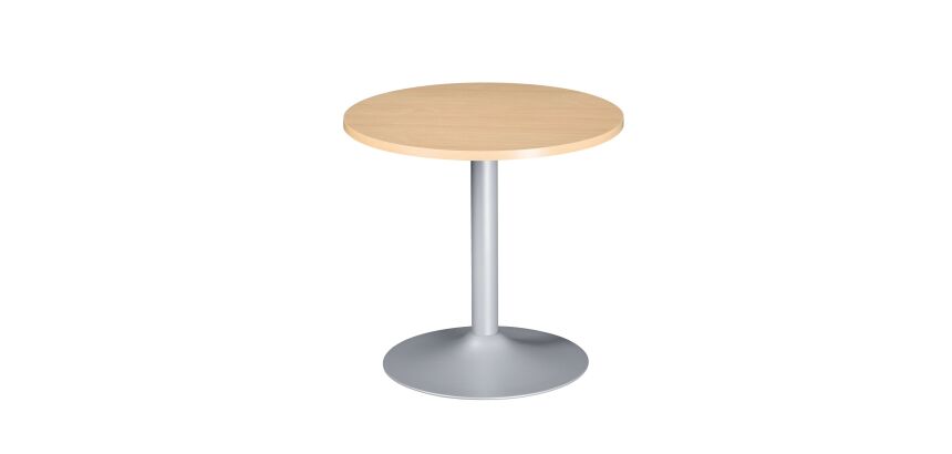Mesa redonda 80 cm haya - pata columna aluminio Excellens