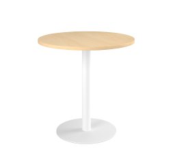 Table ronde 80 cm plateau hêtre piètement colonne Essens