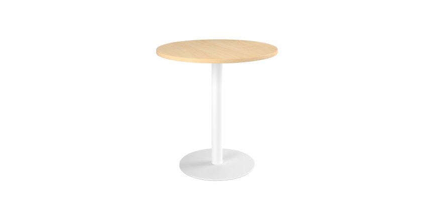 Round meeting table with metal column base Excellens