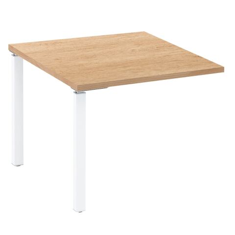 Extensión Eden Ancho 100 cm Roble claro patas blancas