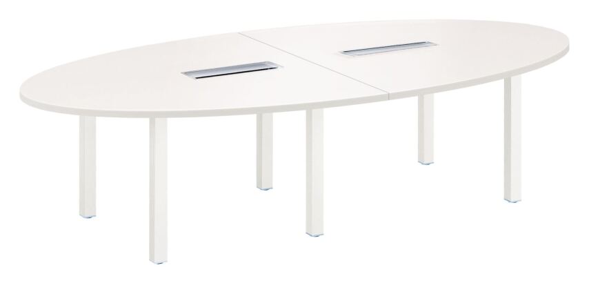 Table de réunion modulable  Eden L 280 x P 140 cm piètement métal 12 personnes