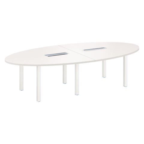 Mesa de reunión Eden Blanca patas blancas