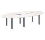 Table de réunion modulable  Eden L 280 x P 140 cm piètement métal 12 personnes