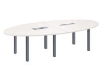 Table de réunion modulaire blanc Exprim