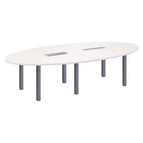 Mesa de reunión Eden Blanca patas antracitas