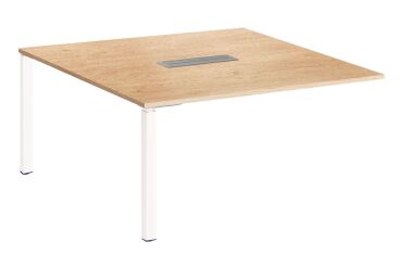 Module d'extension pieds tube pour table modulable chêne L 140 x P 140 cm Eden