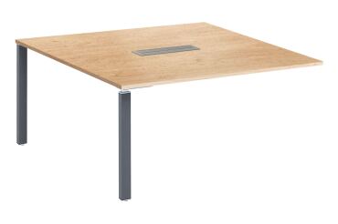 Module d'extension pieds tube pour table modulable chêne L 140 x P 140 cm Eden