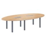 Table de réunion modulable  Eden L 280 x P 140 cm piètement métal 12 personnes