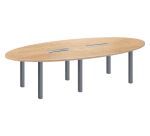 Table de réunion modulaire chêne clair Exprim
