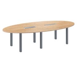 <strong>Modular meeting table Eden L 280 x W 140 cm metal base 12 people</strong>