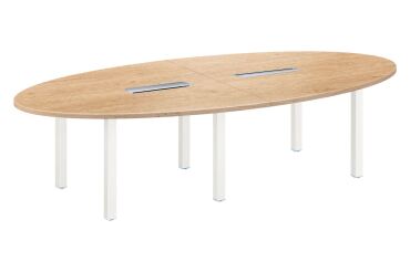 <table> Meeting table, adjustable Eden L 280 x W 140 cm, metal base, for 12 persons </table>