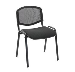 Silla de conferencia Negra con respaldo de malla Negro 