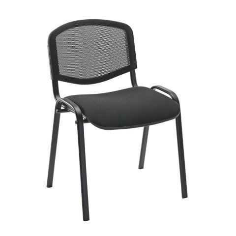 Silla de conferencia Negra con respaldo de malla Negro