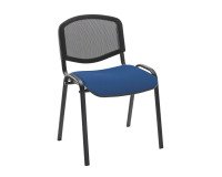 Silla de conferencia con respaldo de malla Negro 