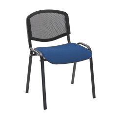 Silla de conferencia con respaldo de malla Negro 