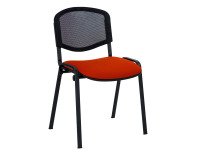 Silla de conferencia con respaldo de malla Negro 