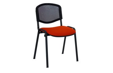 Silla de conferencia con respaldo de malla Negro 