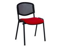 Chaise conférence - dossier maille assise rouge