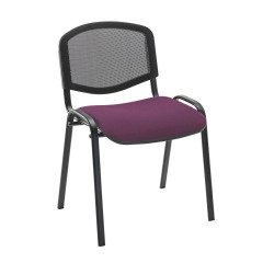 Silla de conferencia Violeta con respaldo de malla Negro