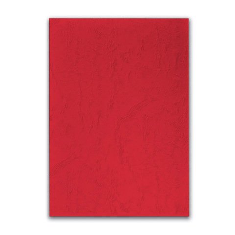 Pack de 100 cubiertas cartón simil piel 270g Rojo