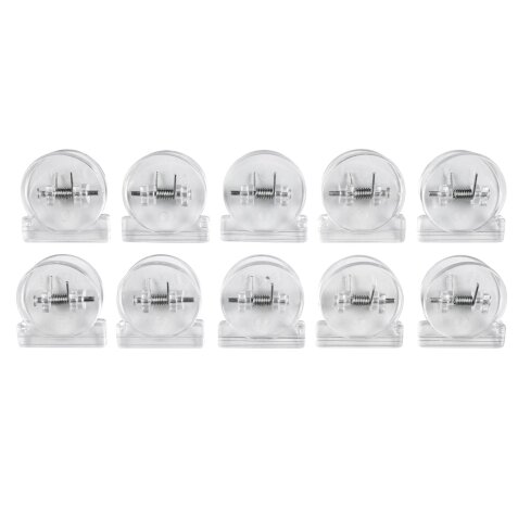 Set of 10 pincers for exhibition grids
