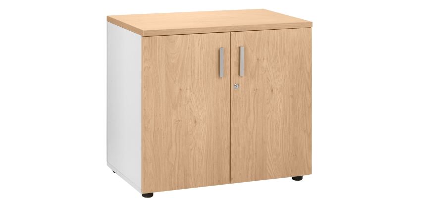 Armoire basse chêne clair Exprim