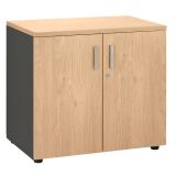 Armoire basse chêne clair Exprim