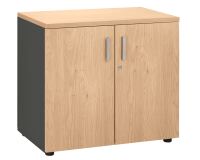 Armoire basse chêne clair Exprim