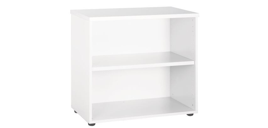 Bibliothèque basse hauteur bureau Eden blanche