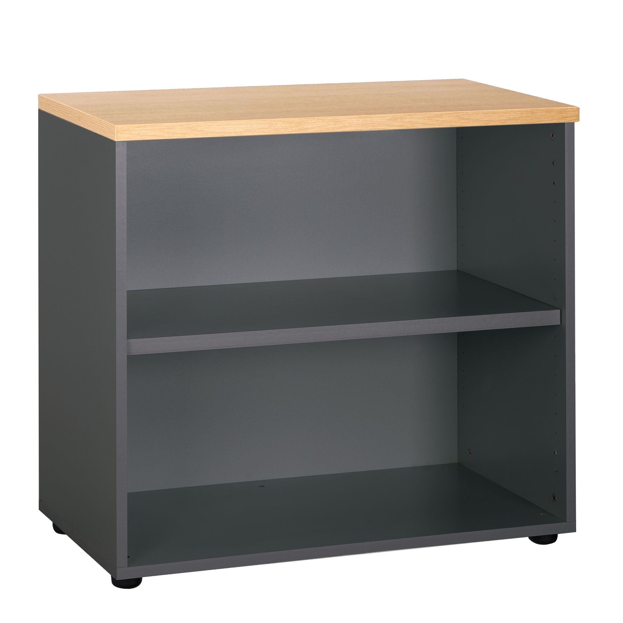 Bibliothèque basse hauteur bureau Eden dessus Chêne clair