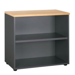 Bibliothèque basse hauteur bureau Eden dessus Chêne clair