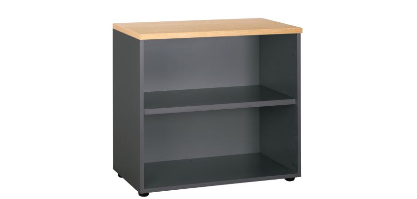 Bibliothèque basse hauteur bureau Eden dessus Chêne clair