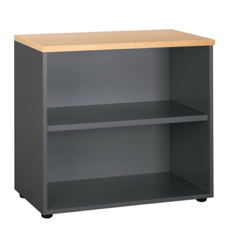 Bibliothèque basse hauteur bureau Eden dessus Chêne clair