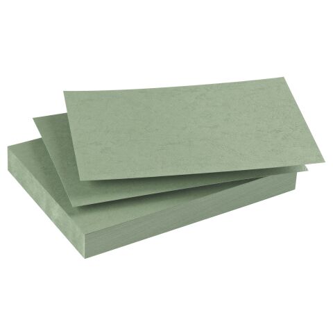 Pack de 100 cubiertas cartón simil piel 270g Verde