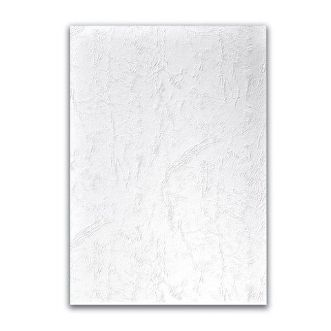 Pack de 100 cubiertas cartón simil piel 270g Blanco