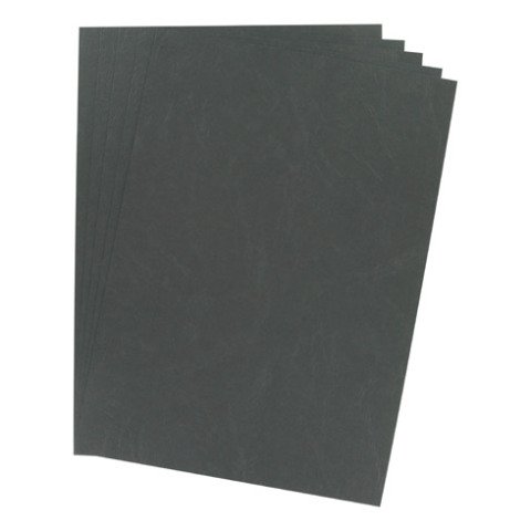 Pack de 100 cubiertas cartón simil piel 270g Negro
