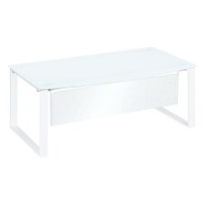 Voile de fond métal perforé pour bureau manager Krystal L 160 cm blanc