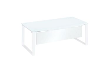 Voile de fond métal perforé pour bureau manager Krystal L 160 cm blanc