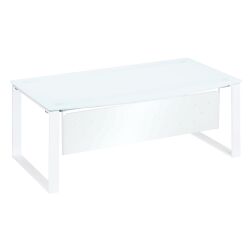 Voile de fond métal perforé pour bureau manager Krystal L 160 cm blanc