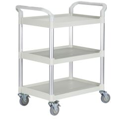 Carro auxiliar multiusos con bandejas aptas para el contacto alimentario - carga 250 kg