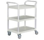 Chariot "servante" 3 plateaux gris